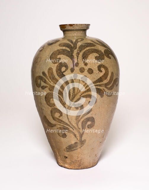 Vase with Stylized Floral Scrolls, Korea, Goryeo dynasty (918-1392). Creator: Unknown.