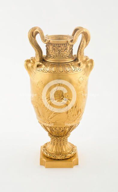 Vase with Sacrifice Scene, France, Early to mid 19th century. Creator: Ferdinand Barbedienne.
