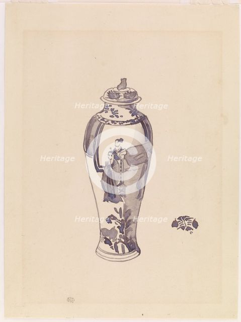 Vase with slightly bulging body, 1876-1878. Creator: James Abbott McNeill Whistler.
