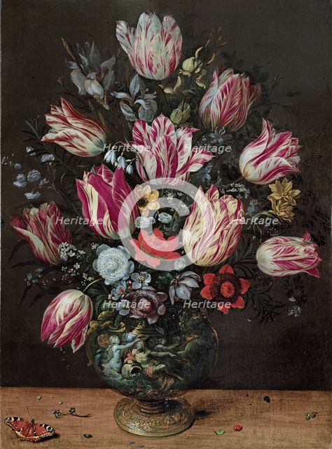 Vase with Tulips, 1620-1625. Artist: Daniels, Andries (ca. 1580-after 1602)