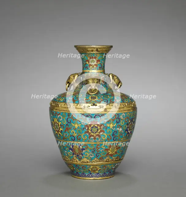 Vase with Three Rams Heads, 1736-1795. Creator: Unknown.