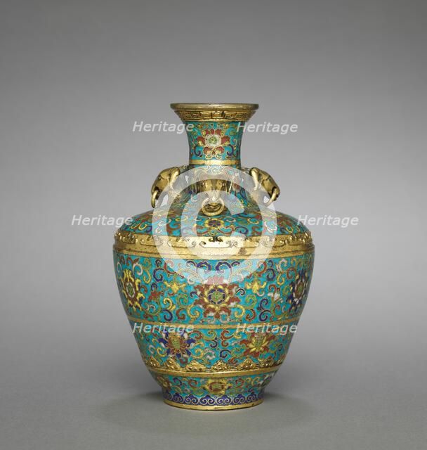 Vase with Three Rams Heads, 1736-1795. Creator: Unknown.