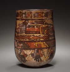 Vase with Trophy-heads and Warriors, c. 450-600. Creator: Unknown