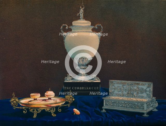 'Vase and Inkstands', 1863.  Artist: Robert Dudley.