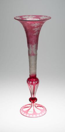 Vase, Bohemia, c. 1850. Creator: Bohemia Glass