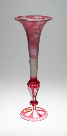 Vase, Bohemia, c. 1850. Creator: Bohemia Glass