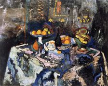 Vase, Bottle and Fruit c1903-1906. Creator: Henri Matisse