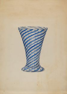 Vase (Blue and White), c. 1936. Creator: Albert Eyth
