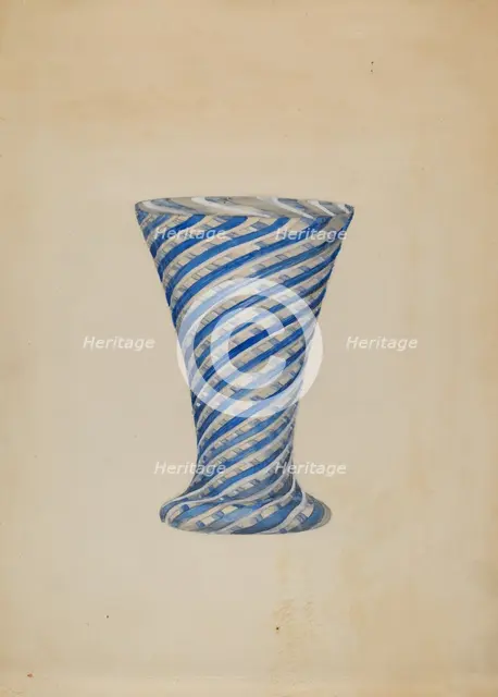 Vase (Blue and White), c. 1936. Creator: Albert Eyth.