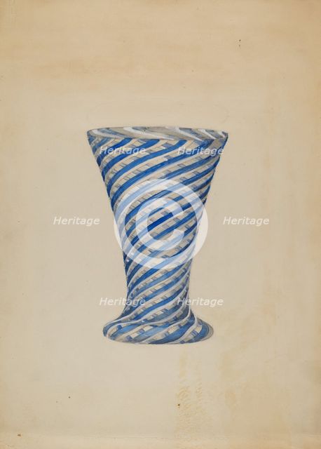 Vase (Blue and White), c. 1936. Creator: Albert Eyth.