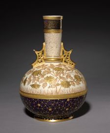 Vase, c. 1884-1887. Creator: Edward Lycett (American, 1833-1910); Faience Manufacturing Company (American)