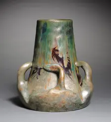 Vase, c. 1890. Creator: Lucien Lévy-Dhurmer (French, 1865-1953); Factory of Clément Massier (French)