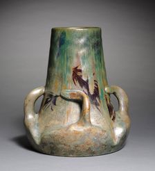 Vase, c. 1890. Creator: Lucien Lévy-Dhurmer (French, 1865-1953); Factory of Clément Massier (French)