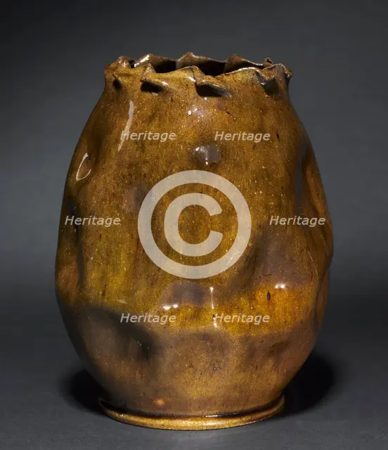 Vase, c. 1900. Creator: George E. Ohr (American, 1857-1918).