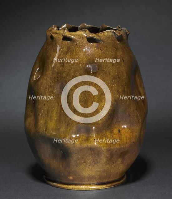 Vase, c. 1900. Creator: George E. Ohr (American, 1857-1918).