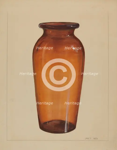 Vase, c. 1936. Creator: Janet Riza.