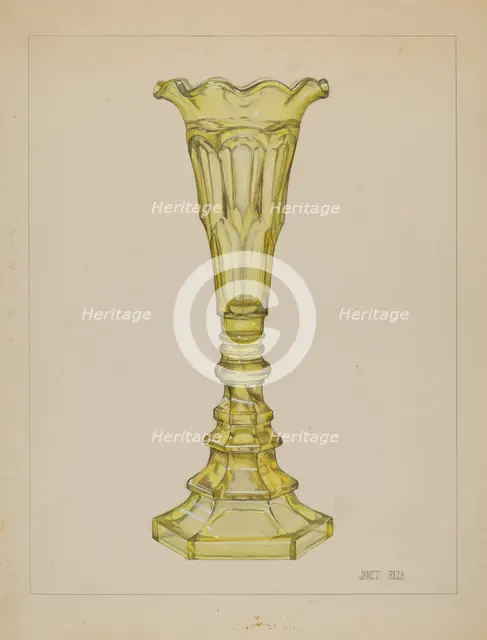 Vase, c. 1936. Creator: Janet Riza.