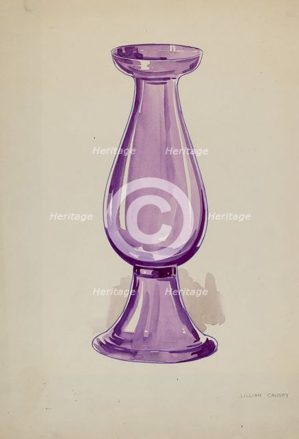 Vase, c. 1936. Creator: Lillian Causey.