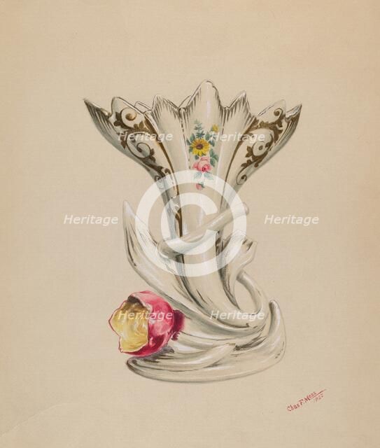 Vase, c. 1937. Creator: Charles Moss.