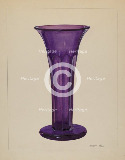 Vase, c. 1937. Creator: Janet Riza.