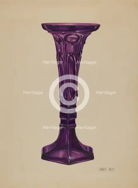 Vase, c. 1937. Creator: Janet Riza.