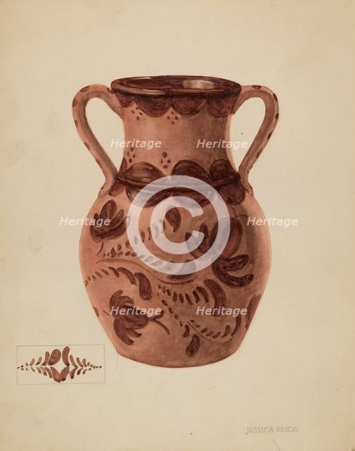 Vase, c. 1937. Creator: Jessica Price.
