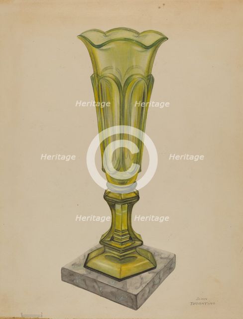 Vase, c. 1937. Creator: John Tarantino.