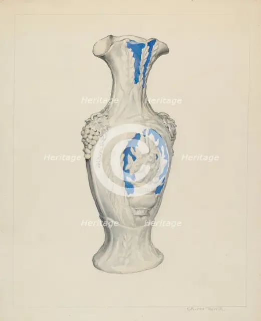 Vase, c. 1937. Creator: Katharine Merrill.