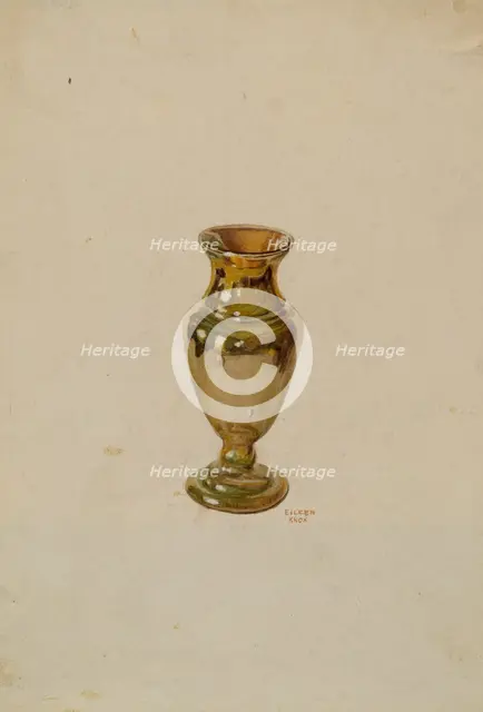 Vase, c. 1938. Creator: Eileen Knox.