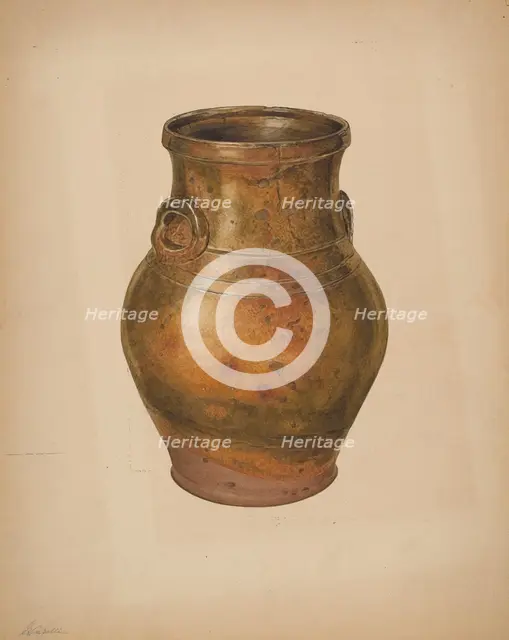 Vase, c. 1938. Creator: Giacinto Capelli.