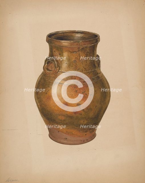 Vase, c. 1938. Creator: Giacinto Capelli.