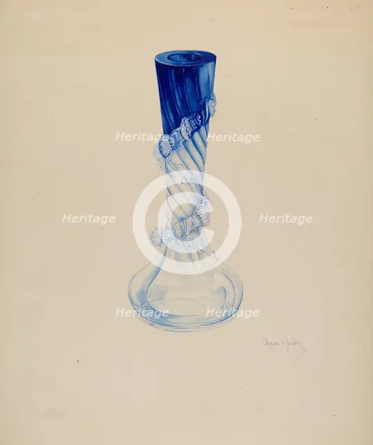 Vase, c. 1938. Creator: Grace Halpin.