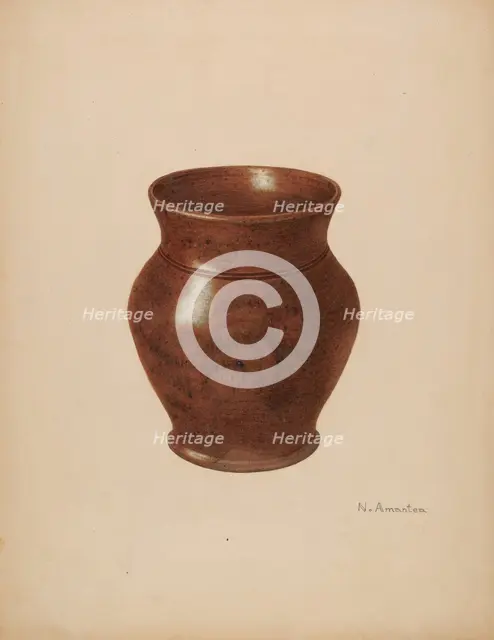 Vase, c. 1939. Creator: Nicholas Amantea.