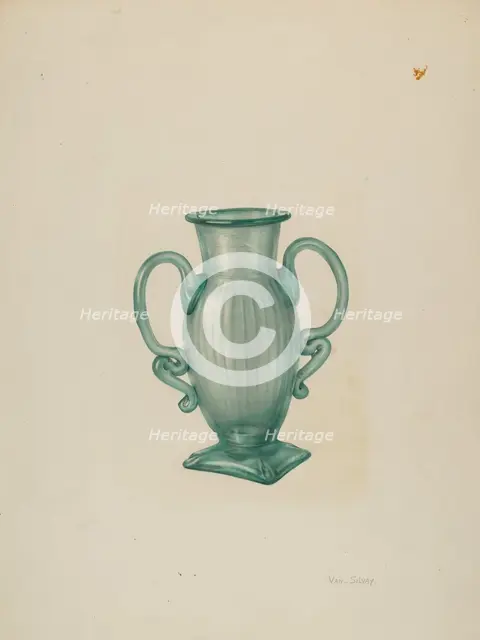 Vase, c. 1940. Creator: Van Silvay.