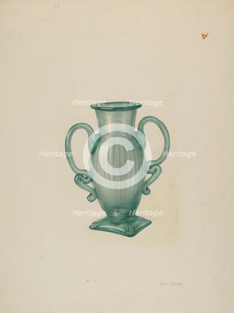 Vase, c. 1940. Creator: Van Silvay.