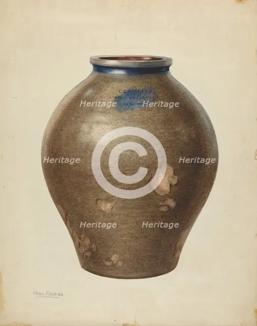 Vase, c. 1940. Creator: Charles Caseau.