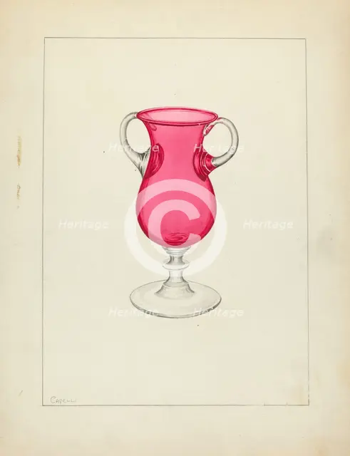 Vase, c. 1940. Creator: Giacinto Capelli.