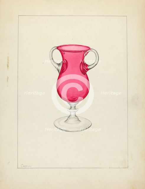 Vase, c. 1940. Creator: Giacinto Capelli.