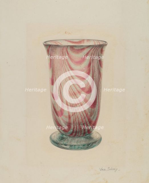 Vase, c. 1941. Creator: Van Silvay.