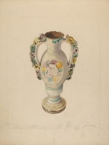 Vase, c. 1941. Creator: John Cutting