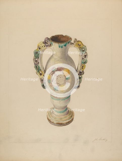 Vase, c. 1941. Creator: John Cutting.