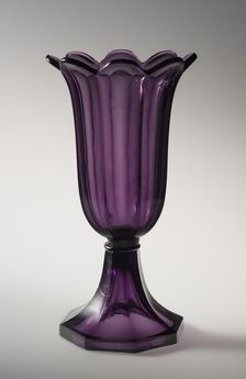 Vase, c1845-65. Creator: Boston and Sandwich Glass Company