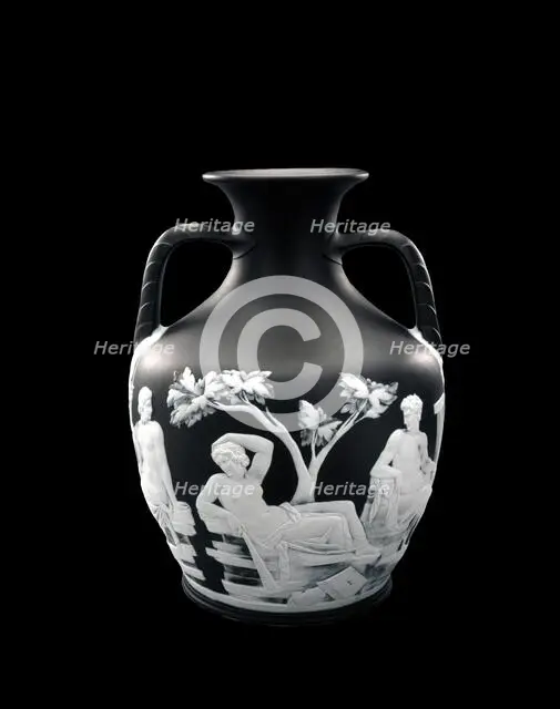 Vase (copy of Portland vase), about 1790. Creator: Josiah Wedgwood  & Sons.