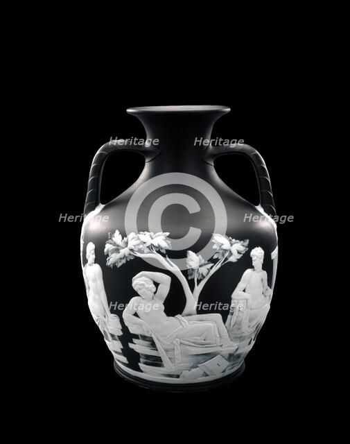 Vase (copy of Portland vase), about 1790. Creator: Josiah Wedgwood  & Sons.