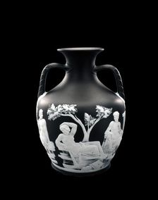 Vase (copy of Portland vase), about 1790. Creator: Josiah Wedgwood & Sons