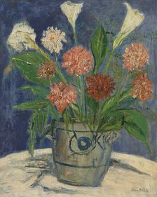Vase d'arums et de dahlias (Vase with Arums and Dahlias), c1932. Creator: Utrillo, Maurice (1883-1955)