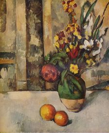 Vase de Fleurs et Pommes c19th century. Artist: Paul Cezanne