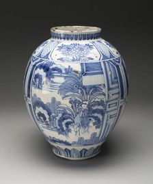 Vase, Delft, c. 1660/80. Creator: Delftware