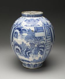 Vase, Delft, c. 1660/80. Creator: Delftware