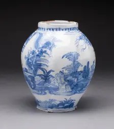 Vase, Delft, c. 1700. Creator: Delftware